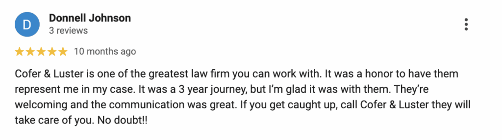Fort Worth Client Review